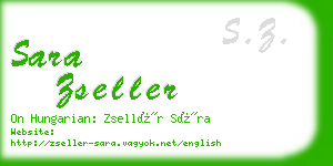 sara zseller business card